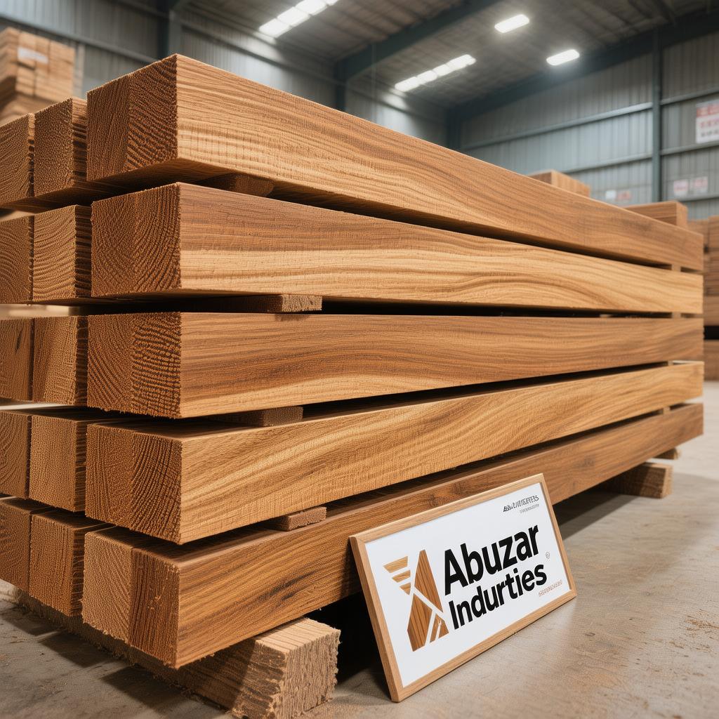 White teak wood stacks